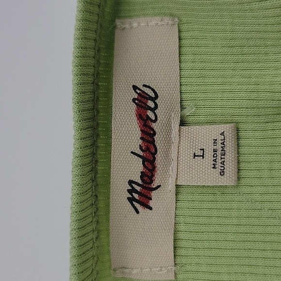 Madewell Supima® Rib Halter Tank Top in celery green size Large NWT NK640 - Picture 7 of 12